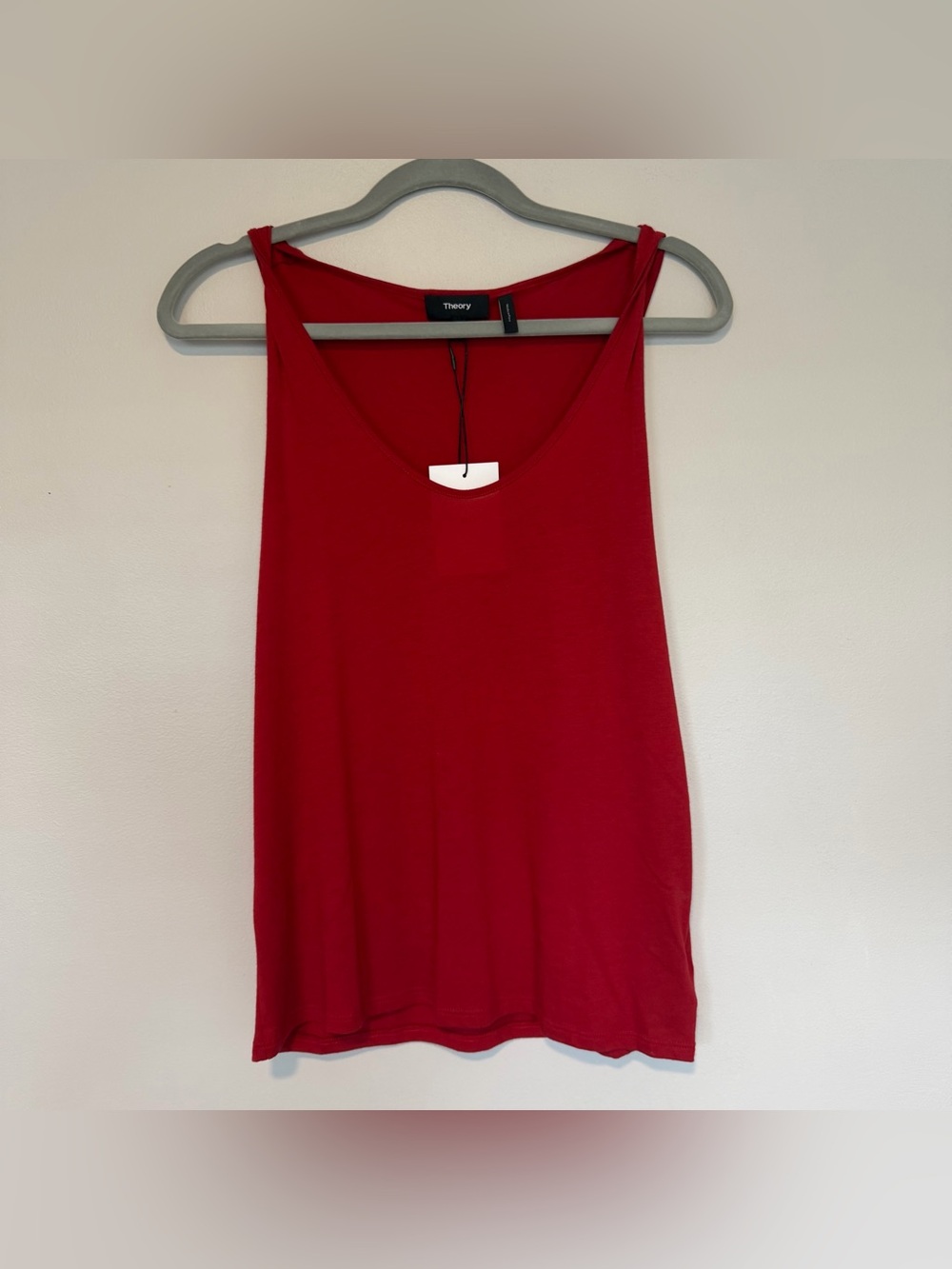 Theory Red Sleeveless Tank Top